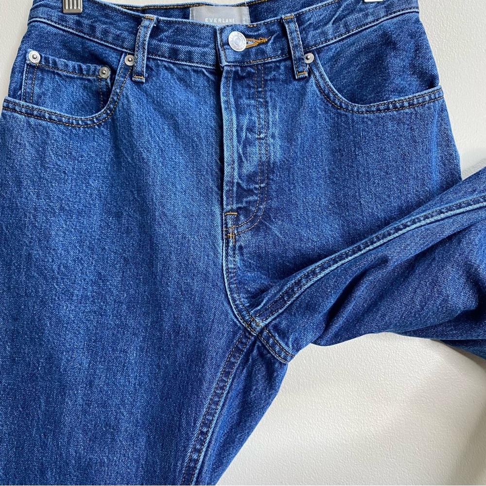 Everlane The '90s Cheeky Jean In Deep Atlantic Wash Size 26 Ankle - Picture 8 of 15
